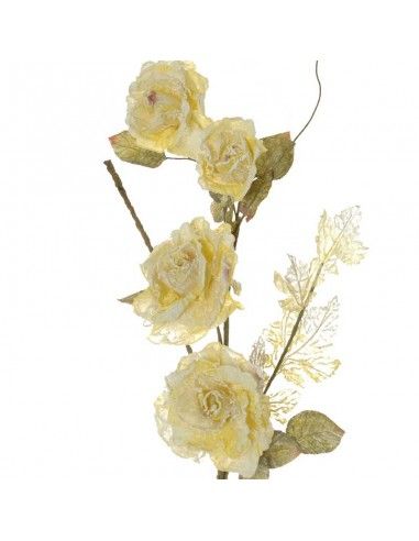 FLORES ROSAS TELA ORGANZA 81X7