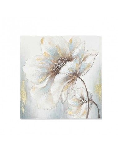 CUADRO LIENZO DE FLOR SET DE DOS 50x50
