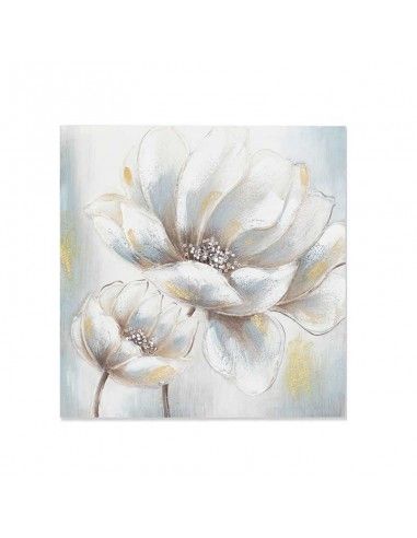 CUADRO LIENZO DE FLOR SET DE DOS 50x50
