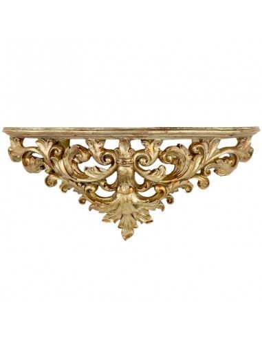 MENSULA PAN DE ORO TALLADA 18x46