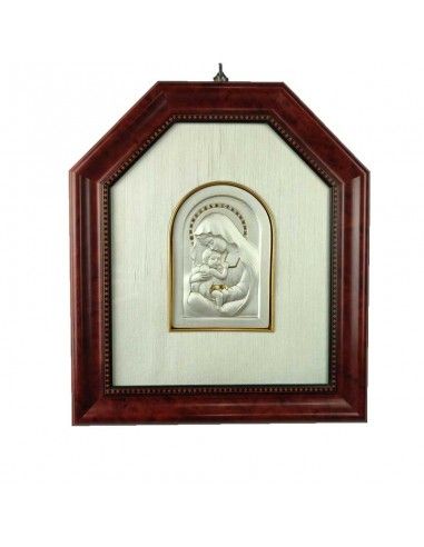 CUADRO VIRGEN NIÑA DE PLATA Y ORO