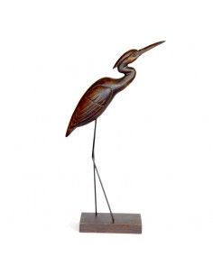 FIGURA FLAMENCO EN MADERA CON FORJA