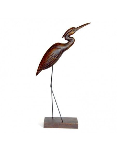 FIGURA FLAMENCO EN MADERA CON FORJA