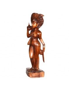 FIGURA DE MUJER EN MADERA DE TECA 2