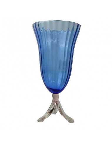 JARRON VIDRIO MURANO AZUL 37x19