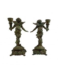 PAREJA DE CANDELABROS ANGEL... 2