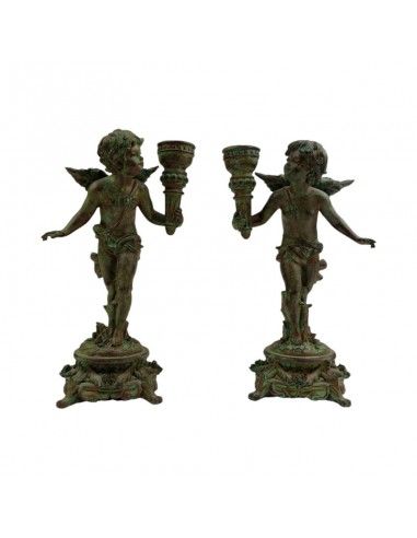 PAREJA DE CANDELABROS ANGEL 24x13