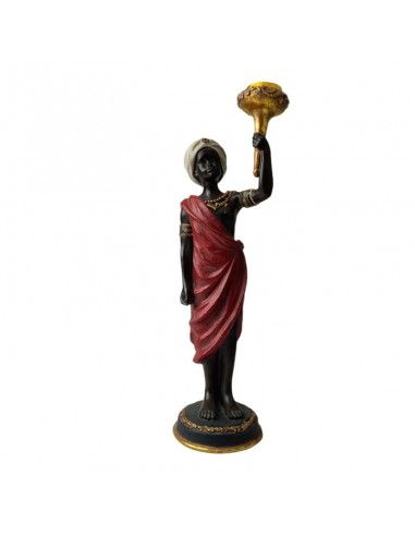 FIGURA PORTAVELAS NIÑO CON ANTORCHA...