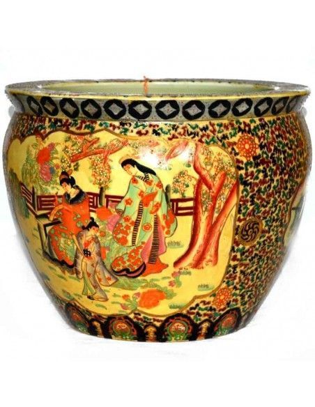 CUBREMACETA DE PORCELANA CHINO MEDIANO