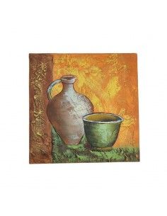 CUADRO JARRON RUSTICO 28x28