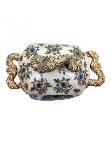CENTRO PORCELANA FLORES 23x28