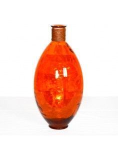 JARRÓN NARANJA DE CRISTAL