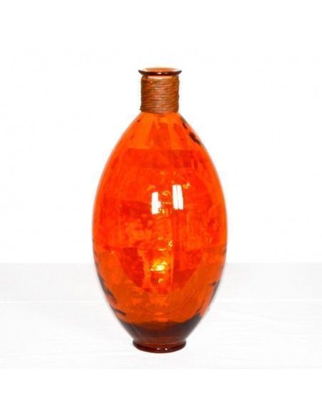 JARRÓN NARANJA DE CRISTAL