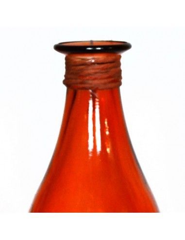 JARRÓN NARANJA DE CRISTAL
