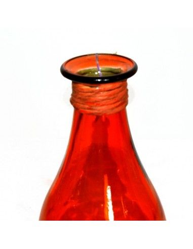 JARRÓN NARANJA DE CRISTAL