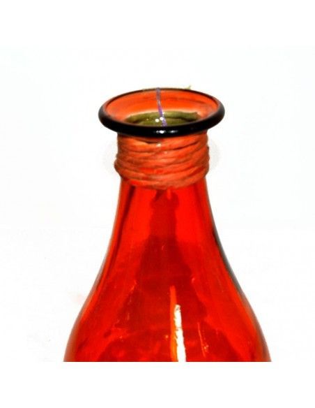 JARRÓN NARANJA DE CRISTAL