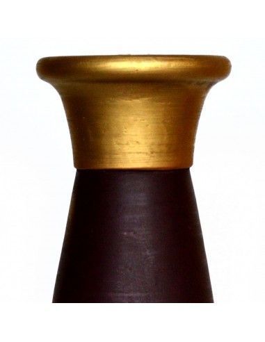 JARRÓN MARRÓN Y DORADO GRANDE