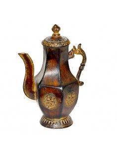 JARRA  MARRON DE METAL 2