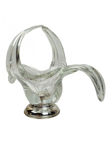CENTRO DE MESA FLOR VIDRIO - PLATA 925ml