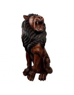 ESCULTURA LEON MADERA DE...