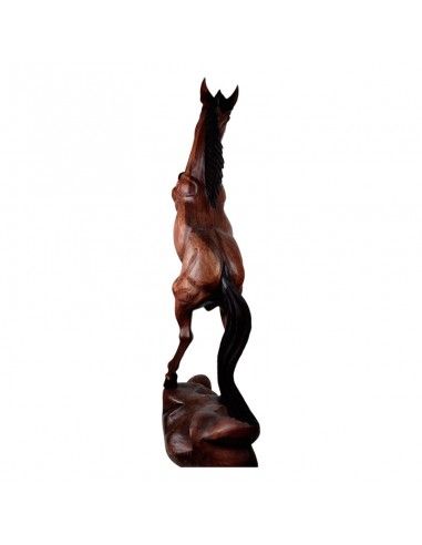 ESCULTURA CABALLO MADERA DE TECA...