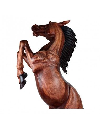 ESCULTURA CABALLO MADERA DE TECA...