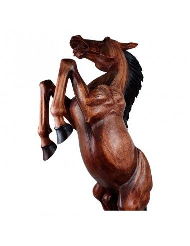 ESCULTURA CABALLO MADERA DE TECA...
