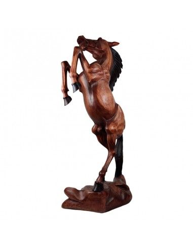 ESCULTURA CABALLO MADERA DE TECA...