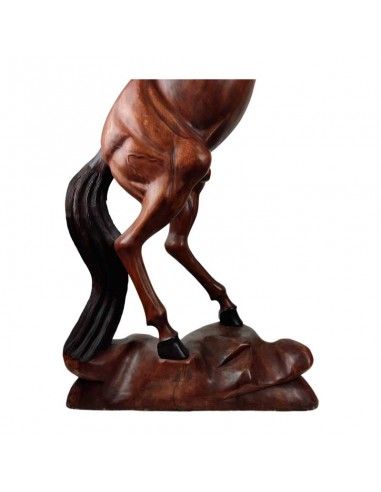 ESCULTURA CABALLO MADERA DE TECA...