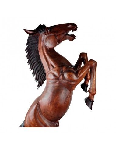 ESCULTURA CABALLO MADERA DE TECA...