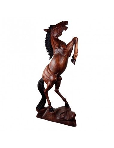 ESCULTURA CABALLO MADERA DE TECA...