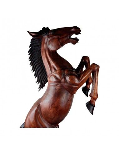 ESCULTURA CABALLO MADERA DE TECA...