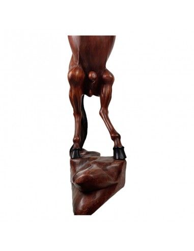 ESCULTURA CABALLO MADERA DE TECA...