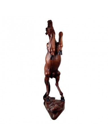 ESCULTURA CABALLO MADERA DE TECA...