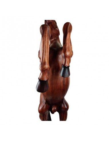 ESCULTURA CABALLO MADERA DE TECA...