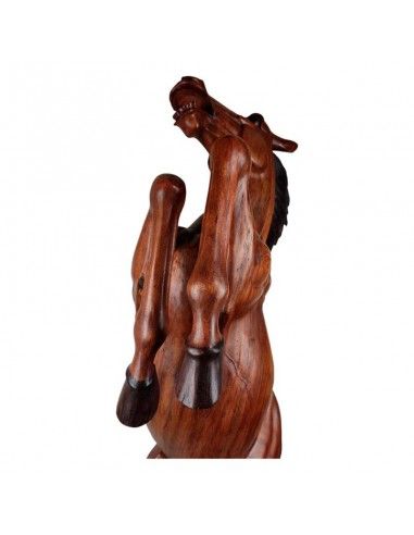 ESCULTURA CABALLO MADERA DE TECA...