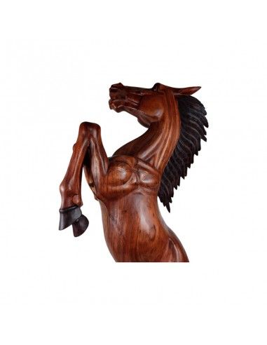 ESCULTURA CABALLO MADERA DE TECA...