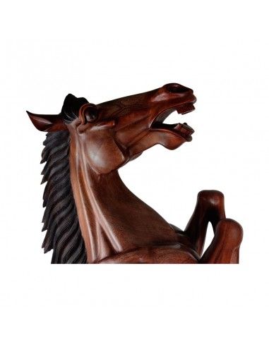 ESCULTURA CABALLO MADERA DE TECA...