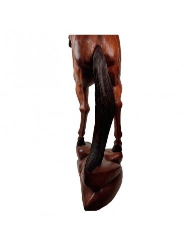 ESCULTURA CABALLO MADERA DE TECA...