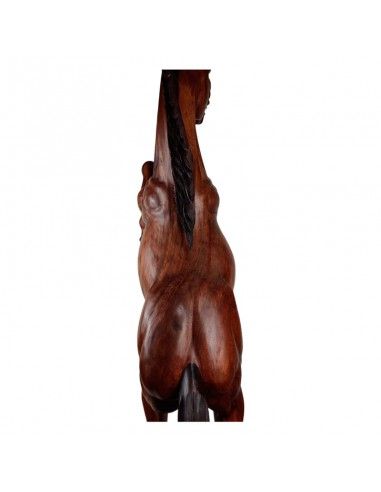 ESCULTURA CABALLO MADERA DE TECA...