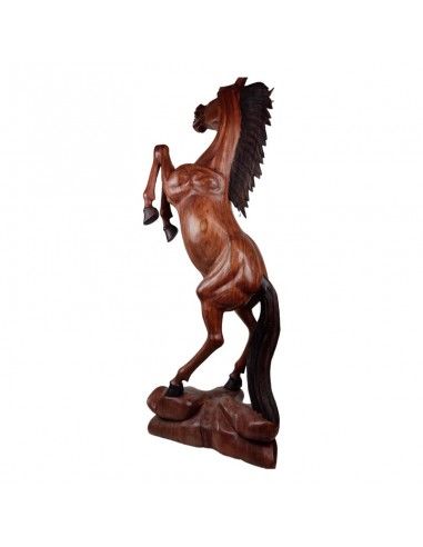 ESCULTURA CABALLO MADERA DE TECA...
