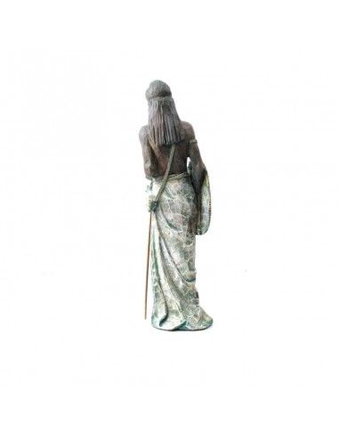 FIGURA AFRICANO CON ESCUDO Y LANZA 35x9