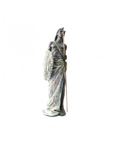 FIGURA AFRICANO CON ESCUDO Y LANZA 35x9