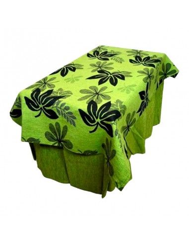 ROPA MESA CAMILLA COMPLETA VERDE 120x70