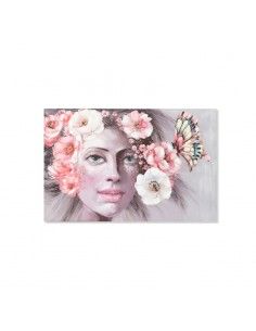 CUADRO ROSTRO MUJER FLORES... 2