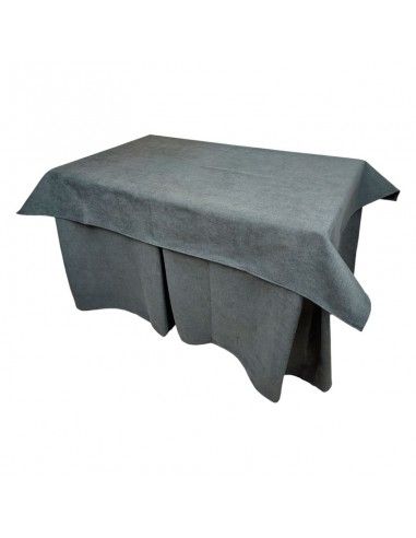 ROPA MESA CAMILLA GRIS TERCIOPELO 120x70