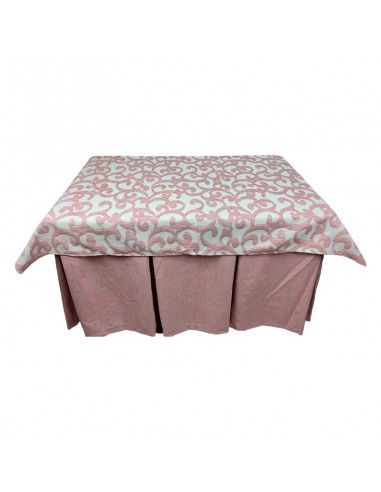 ROPA MESA CAMILLA COMPLETA ROSA 120x70