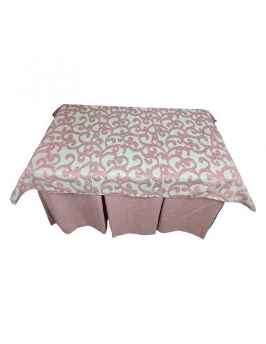 ROPA MESA CAMILLA COMPLETA ROSA 120x70