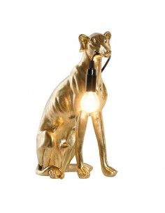 LAMPARA FIGURA GALGO DORADO...