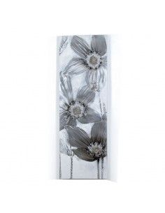 CUADRO FLORES EN PLATA Y ALUMINIO